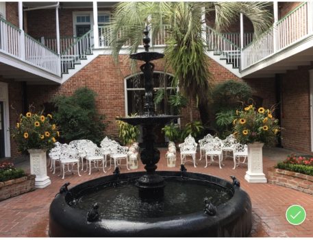 Courtyard small wedding set up