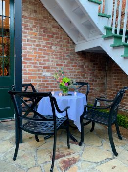 Hounfleur courtyard seating